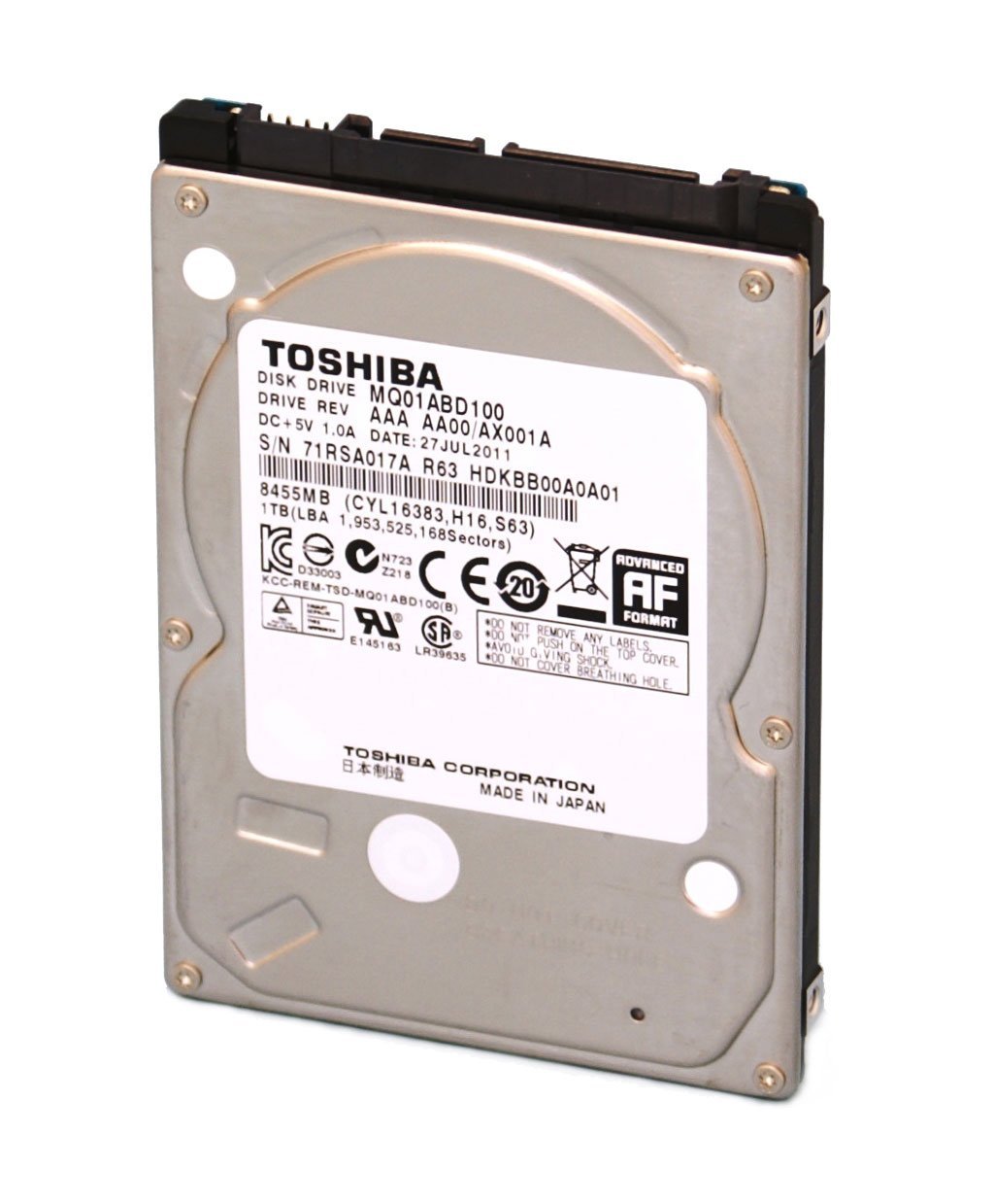 DISCO DURO INTERNO TOSHIBA MQ01ABD075 750GB SATA 3 2.5" 5400RPM